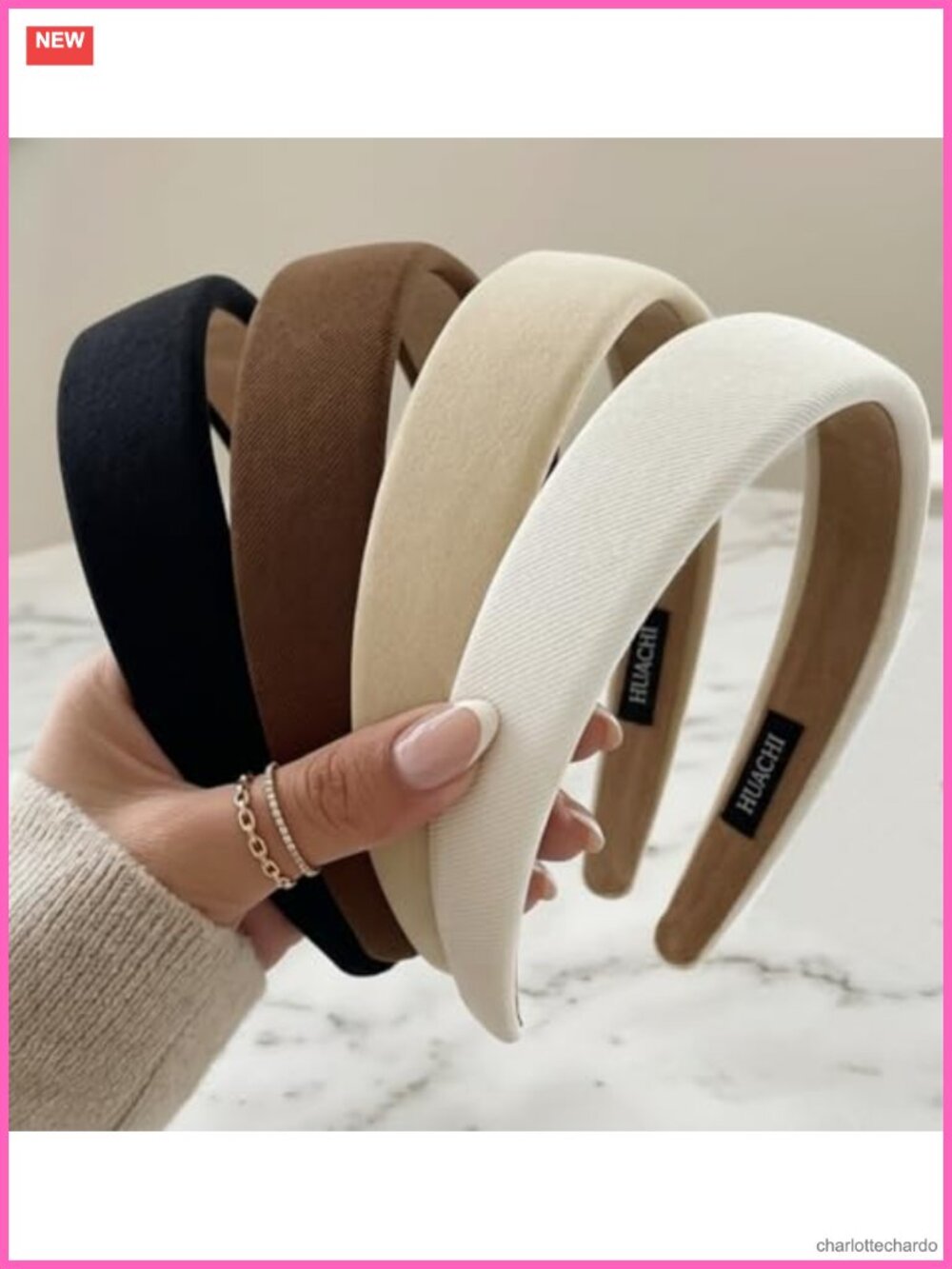 Ribbed Fabric Non Slip Wide Headbands for Women Girls Elastic Hair Accessories